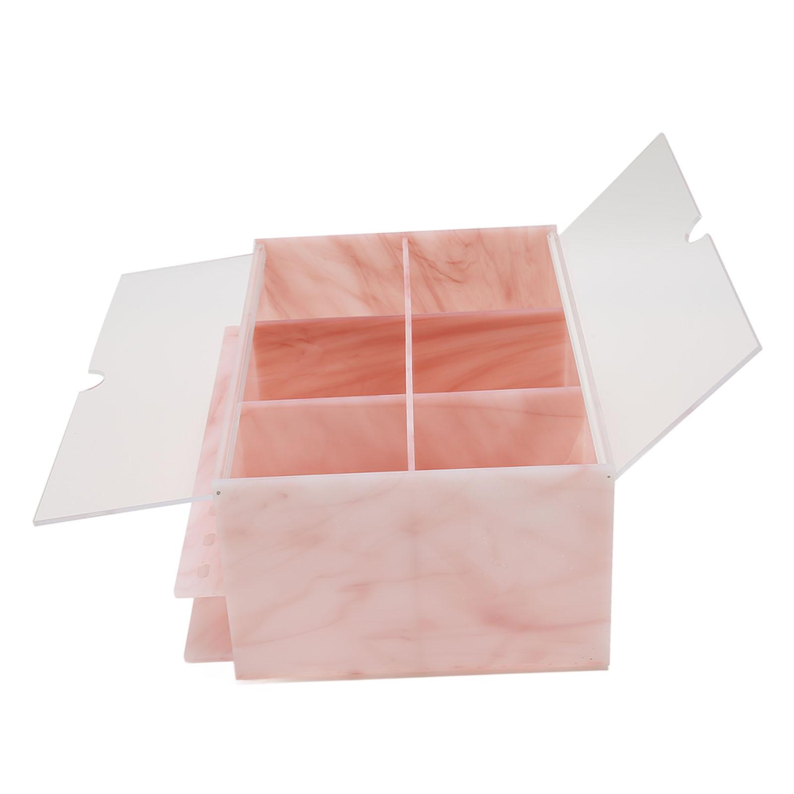 Acrylic Dustproof Storage Box 10 Holes Marble Texture Compartment Eyelash Grafting Accessories Case розовый 3239₽