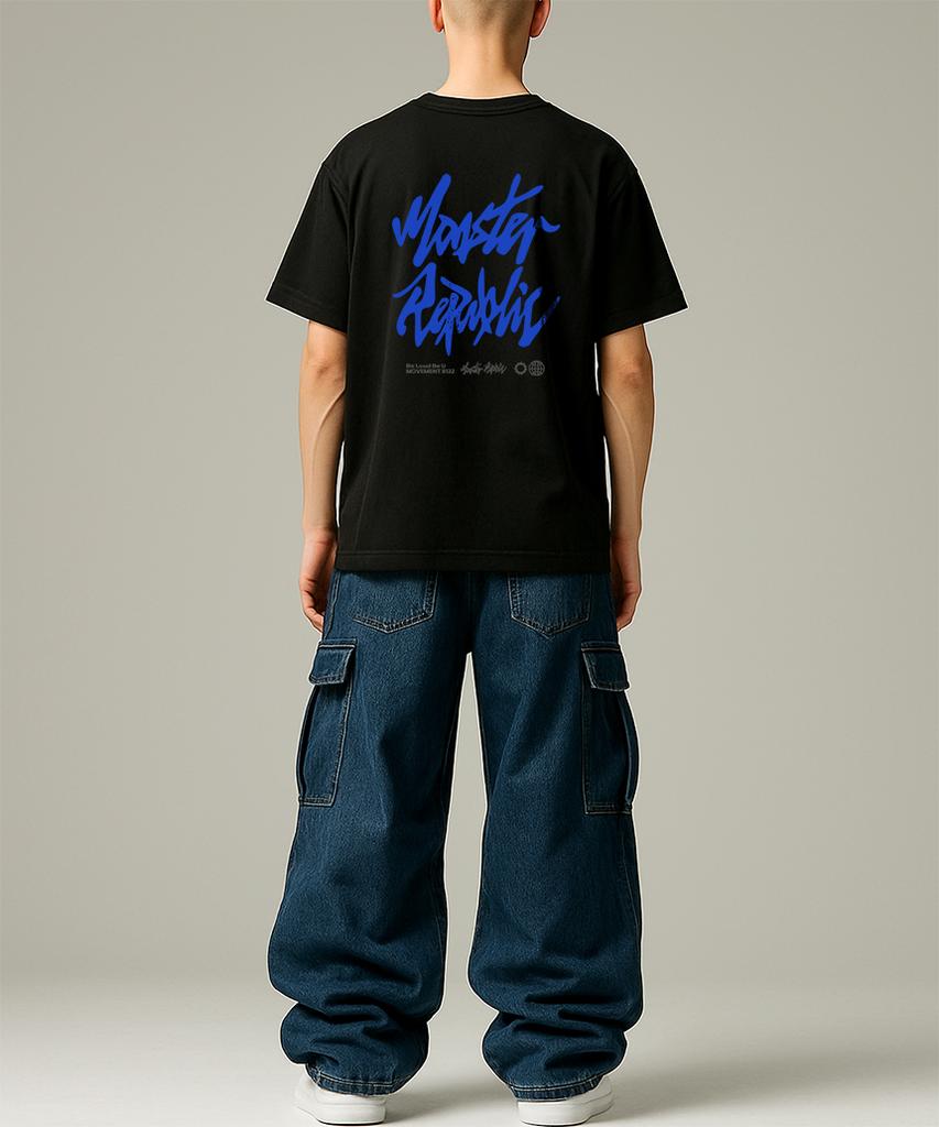 MONSTER REPUBLIC Authentic Logo Blue T-Shirt Black_8122