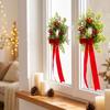 Velvet Christmas Wreath - Artificial, Set of 2 for Holiday Home Decor