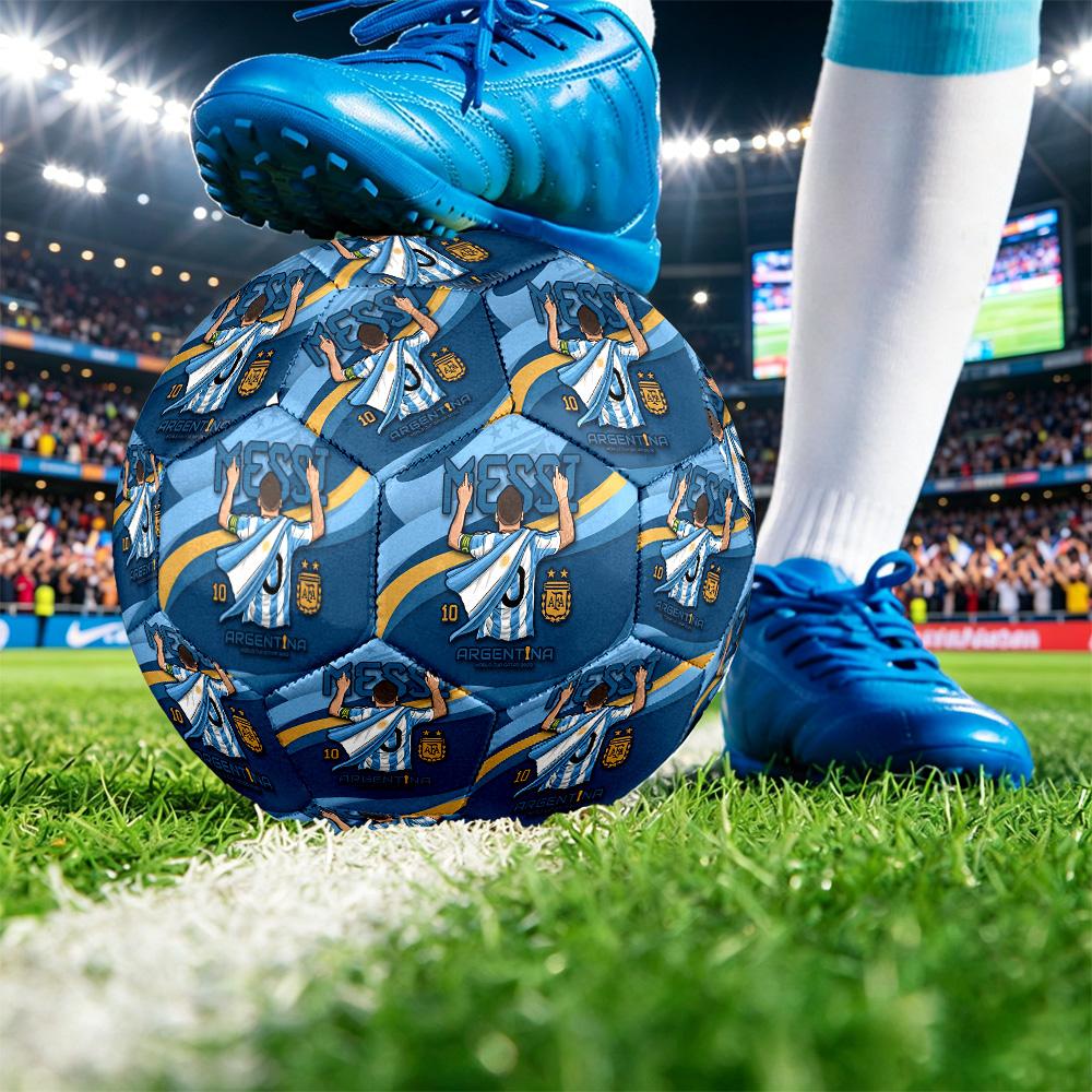 Pallone da Calcio Stampato Argentina Taglia 5 Resistente all'Usura Standard Pallone da Allenamento per Adulti Regalo per tifosi per Partite Sportive Indoor Outdoor