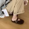 Fashion Women Lambswool Slippers Winter Sheep Fur Shoes Ladies Flat Cotton Slides Home Pantuflas Daily Slip on Furry Mules