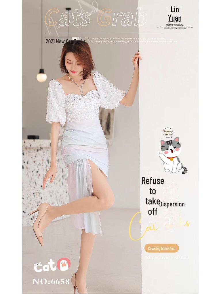2024 Spring/Summer Ultra-thin Cat Paw Invisible Pantyhose - No Slip, Durable, Customizable Length