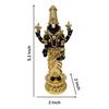 Lord Tirupati Balaji Kamal Gold  Black Idol for Car Dashboard | Lord Venkateswara Swamy for Diwali Decor | Vishnu Ji Idol for Deepavali & Puja Vastu
