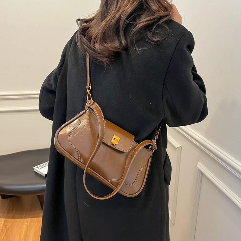 Maillard retro portable commuter bag women's 2025 new trendy tote bag large capacity shoulder armpit bag