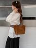 2025 Autumn/Winter Women's Genuine Leather Suede Tote - Large Capacity Bucket Bag