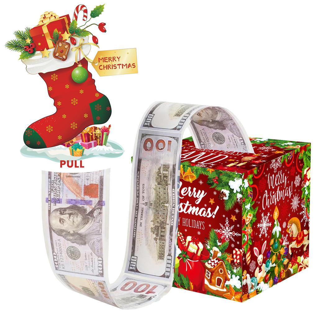 Gift Festivity Christmas Box With Red Socks For Seasonal Celebration Gift And