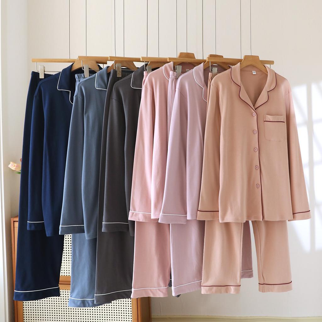 Cotton Thick Woman's Pajama Sleepwear Long Sleeved Pants Two Piece Set Ladies' Homewear Warm Sleepwear Women's Pajamas