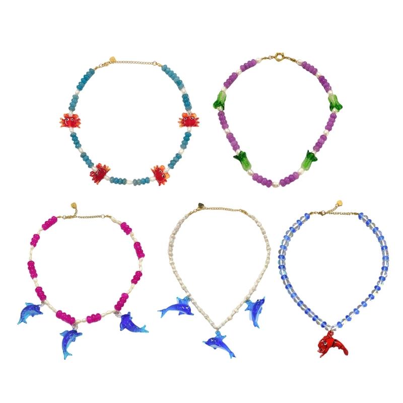 Sophisticated Freshwater Pearls Collar Necklace Adjustable Length Clavicle Chain Beaded Neckchain Ornament for Parties
