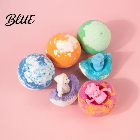 Scented Bath Bombs Salt with Surprise Toy Inside Plants Extract Essential Oils Handmade Spa Fizzies Ball Dry Skin Moisturizing Shower Relaxation Gift