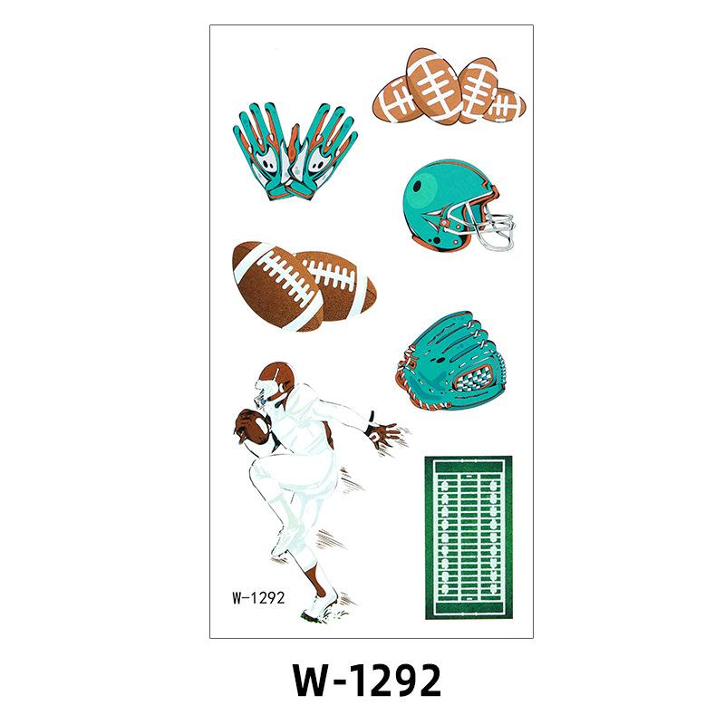 Cartoon Tattoo Sticker Game Rugby Flag Party Tattoo Waterproof