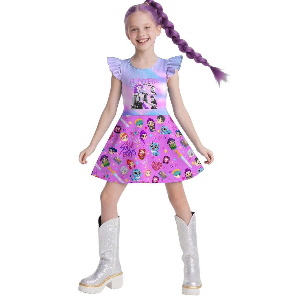 Children's Sleeveless U-neck Summer A-line Floral Casual Holiday Dress