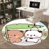 Cute Animal Friends,Kawaii Panda Bear Chair mat Round Rug Office carpet,Non slip, Suitable for Living Rooms, Bedrooms Decor1205065a