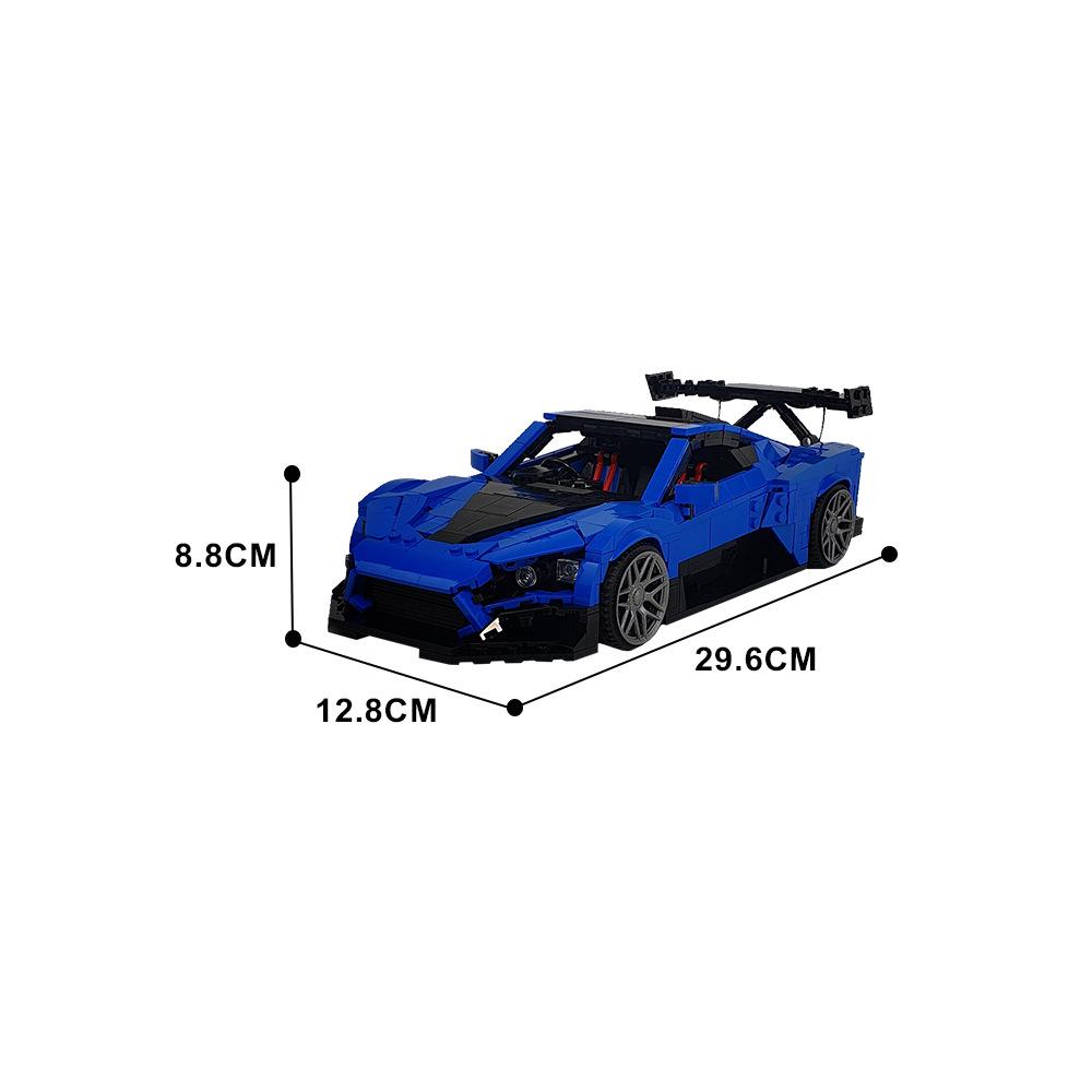 Конструктор Zenvo TSR-S, Совместимый с кубиками Lego