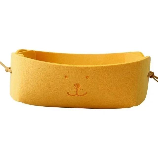 Новая войлочная корзина для белья большая корзина для игрушек корзина для стирки грязной одежды всякая всячина настольные корзины для хранения коробка жёлтый 2499₽