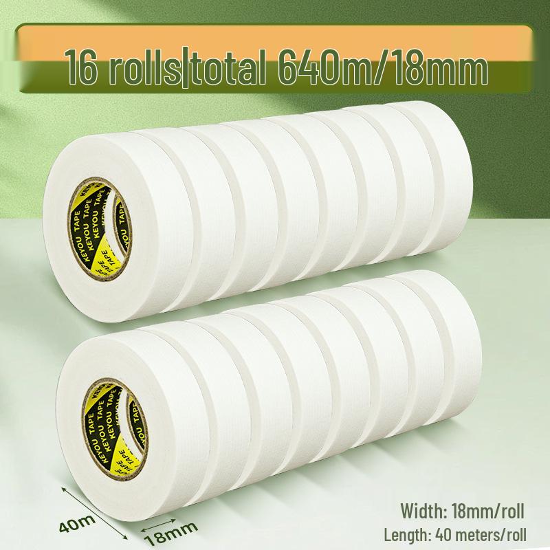Residue-Free White Texture Paper Tape for Art Students - Decorative Edge Sealing & Spray Painting Masking Tape