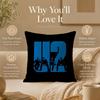 Band U-U2S Cushion Cover Double-Sided Printed Pillow Cover Hypoallergenic Dust-Mite Proof