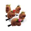 5er-Pack Cartoon 3D Capybara Plüsch-Haarnadeln Modische Tier-Haarspange Haar-Accessoires Geschenk für Mädchen und Frauen