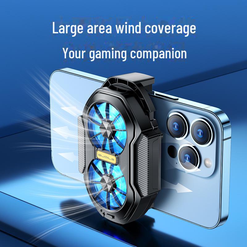2024 FS01 Dual-Fan Radiator: Portable Silent Wireless Charging Phone Cooler for Gaming