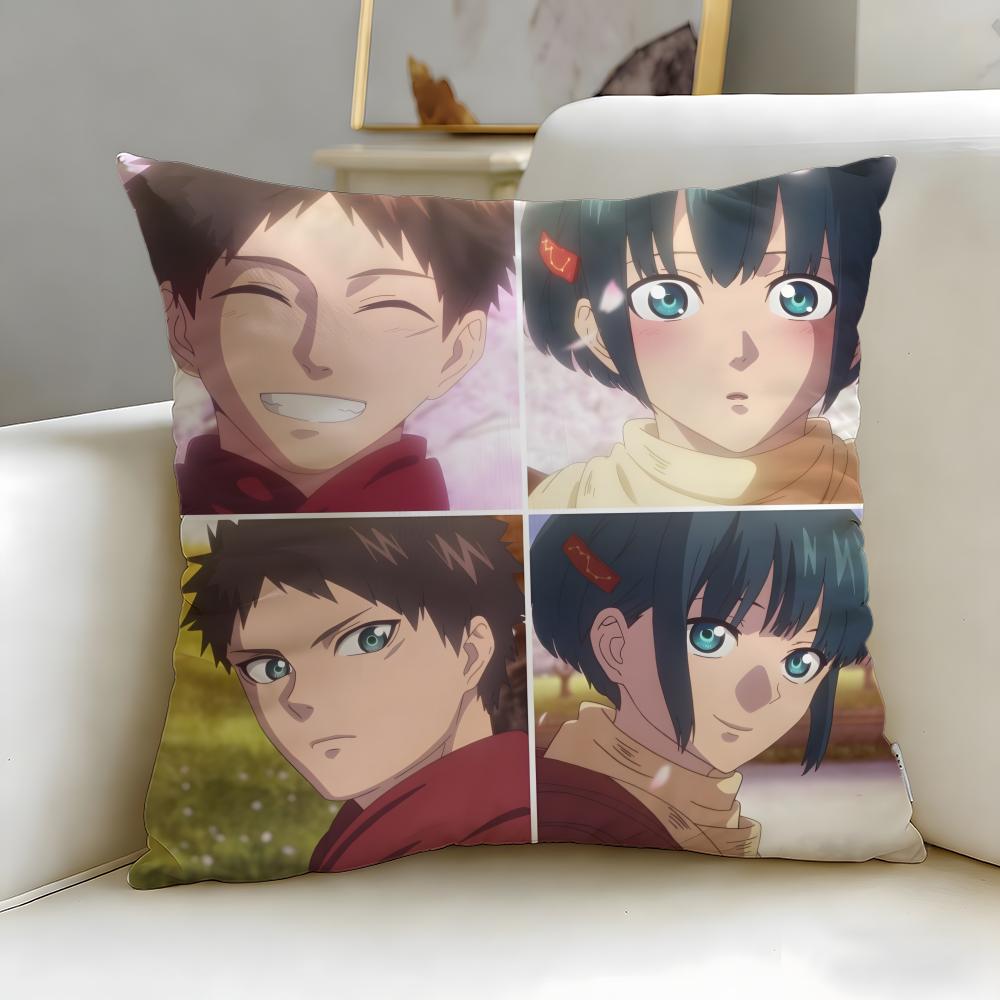 Malevolent Spirits Mononogatari Cushion Cover Soft  EasyWash Pillow Case  Versatile for Couch Bed Travel and Office