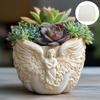 Angel wings succulent plant flowerpot resin silicone mold goddess relief storage box mould wings Maria candle cup gypsum molds