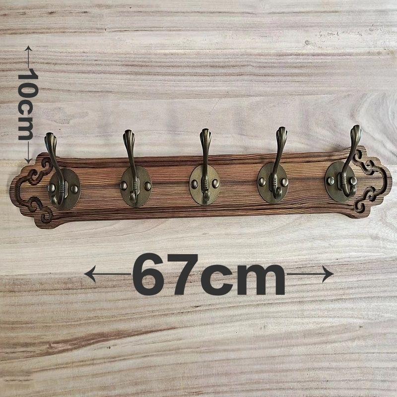 Luxuriöser Bademantel Massiver Holzmantelständer mit 4/5/6/7/8 Haken Wandkleiderbügel Schlüssel Hut Aufbewahrung Hängend für Eingangsmöbel