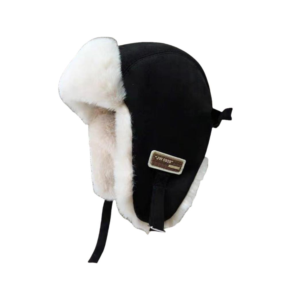 Bomber Hat Men Women Thick Warm Russian Ushanka Fur Hat Fashion Male Female Winter Hat Black Grey Earflap Ski Russian Cap