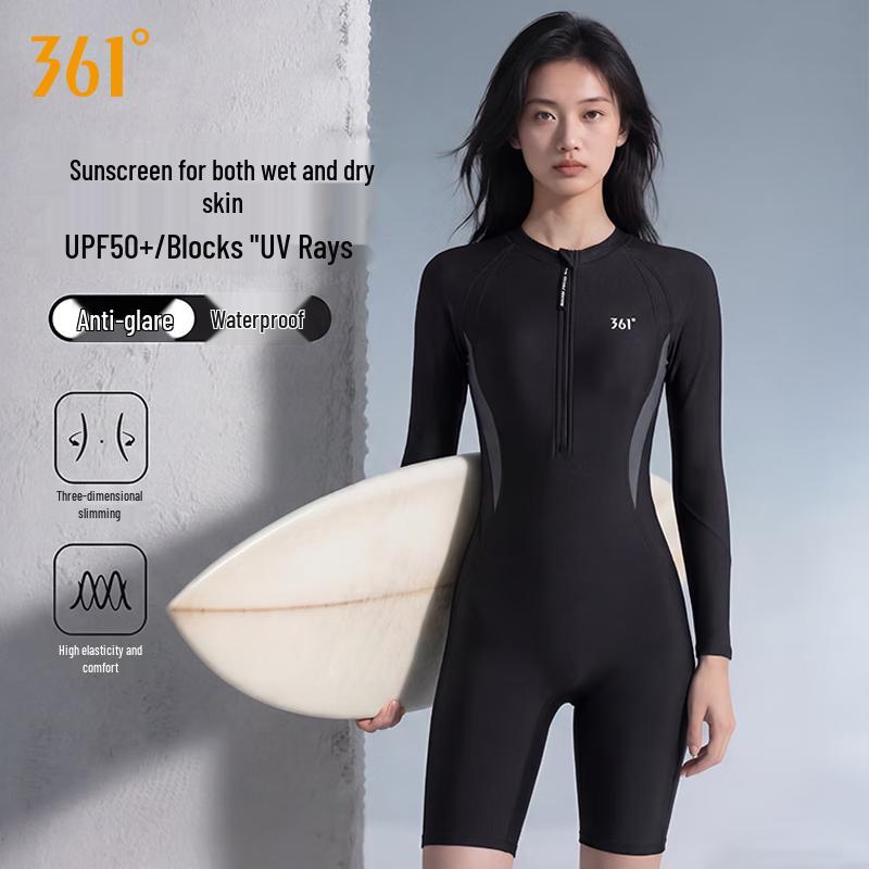 361° Women's Long Sleeve One-Piece Rash Guard Swimsuit