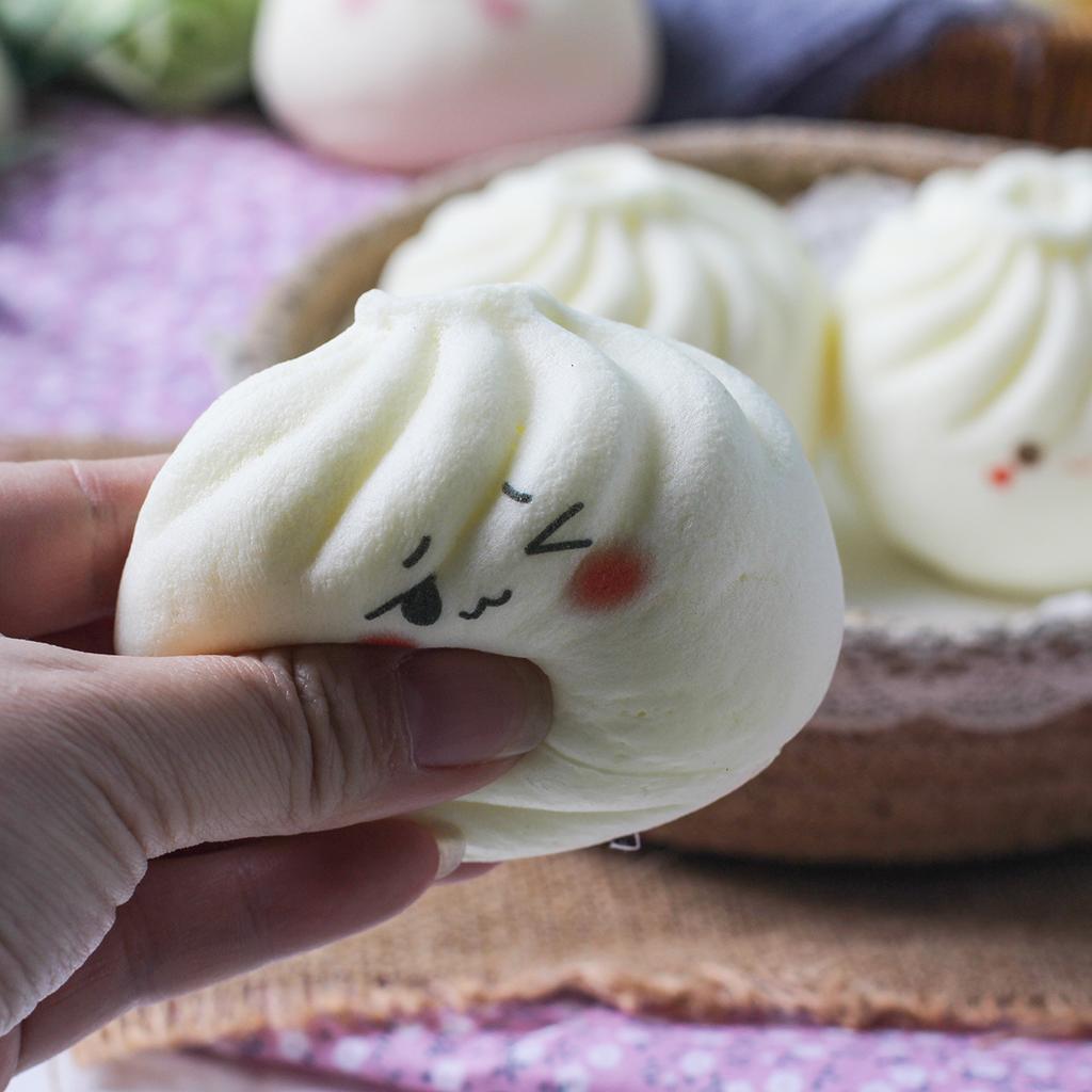 1Pc Simulation Of Steamed Bread Model Fake Food Decompression Kneading Music Props Home Decoration Expression Random