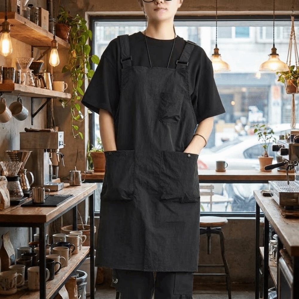 Adjustable Water-resistant Apron Oil-Proof Kitchen Apron Simple Cooking Apron Restaurants