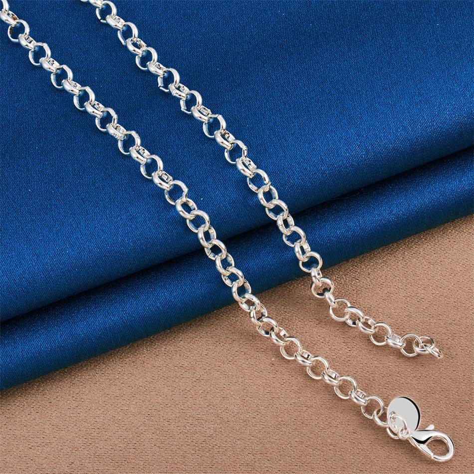 Charming 925 Sterling Silver Exquisite Roman Numeral Pendant Necklace for Women Fashion Party Wedding Favor Jewelry