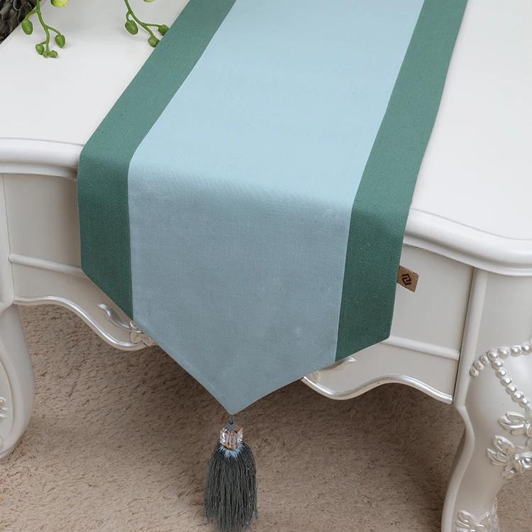 Cotton Plain Linen Table Runner Long Decoration Christmas Wedding Modern Coffee Tablecloth Rectangle Dining Table Pads Placemats