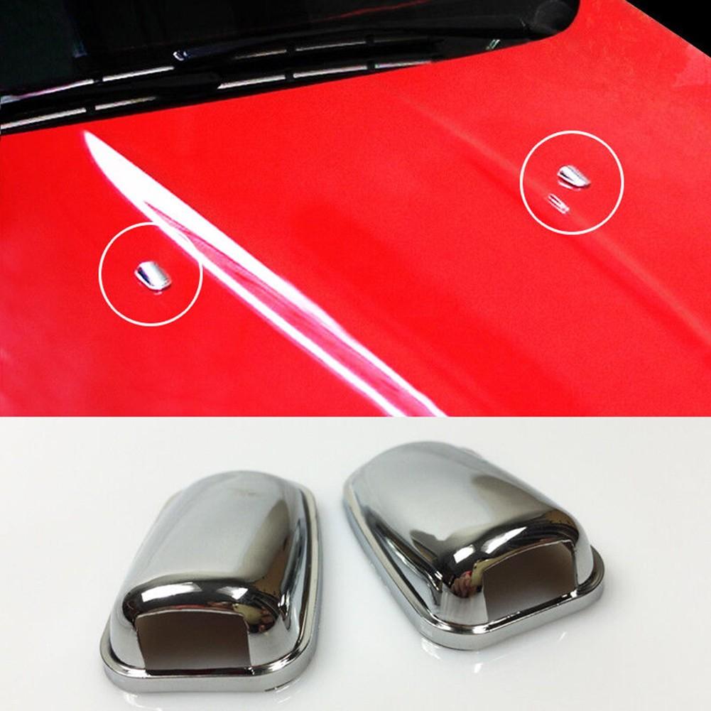 ABS Plastic Water Jet Cover Car Chrome Windshield Washer Cap