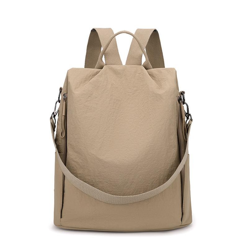 Solid Color Backpack Women's Autumn New Fashion Single Shoulder Women's Backpack Large Capacity Lightweight Backpack Women