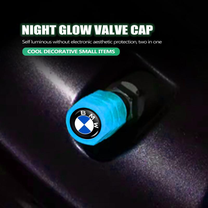 Car Wheel Tire Valve Caps Fluorescent Dust Auto Decor Accessories For BMW M Performance E36 E46 E60 E90 E91 E92 E93 F30 F20