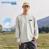 Jeanswest Men's American Style 5A Anti-bacterial Loose Long Sleeve T-shirt