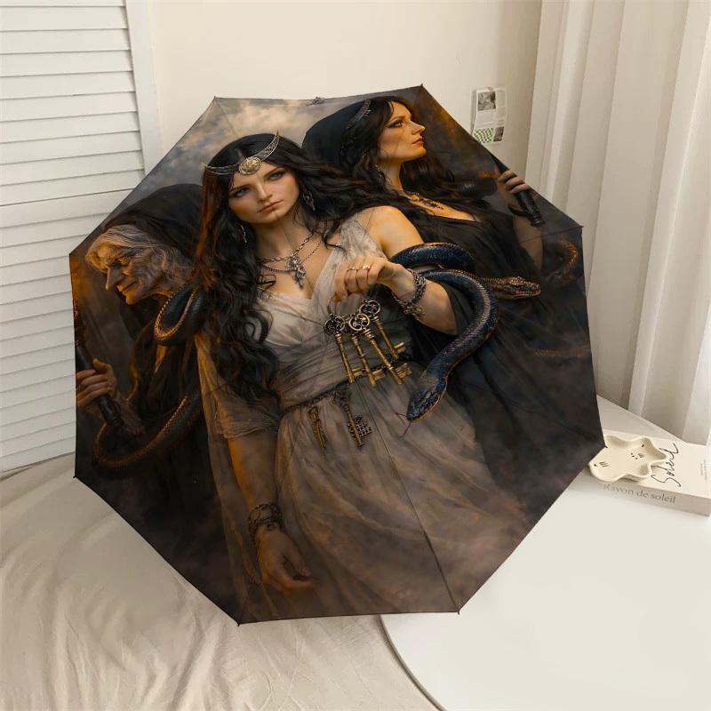 

1PC Witchcraft Magic Umbrella-8-Rib Reinforced, Automatic Open, Lightweight & Durable, Fashion Accessory for Outdoor-L0342