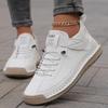 Vintage British Handcrafted Slip-On Work Shoes with Ankle Strap and Non-Slip Rubber Sole