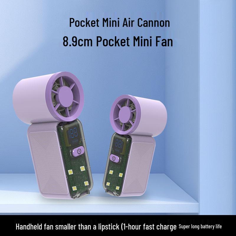 K688 Mini Portable Handheld Fan: USB Rechargeable, Strong High-Speed Wind 111 розовый
