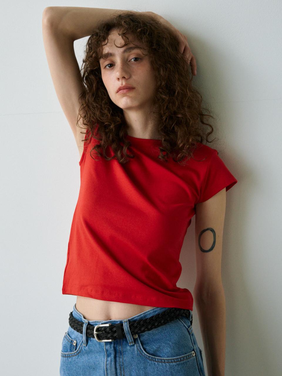 Nowood Geek Cap Sleeve T-Shirt (Red) Free