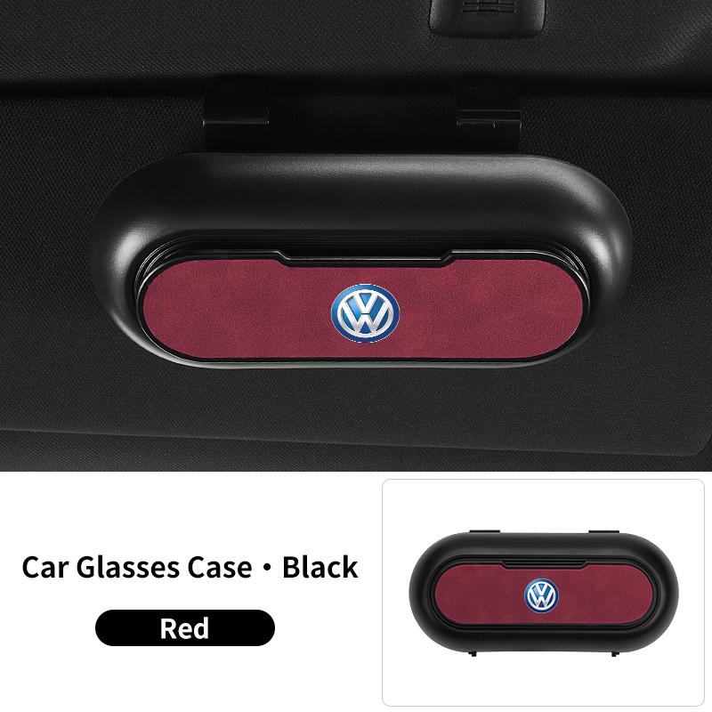 Car Glasses Case Holder Sun Visor Sunglasses Box Hanger Glasses Clip For Volkswagen VW Golf 4 6 GTI Tiguan B5 B6 B7 MK5 MK6 Polo zq9