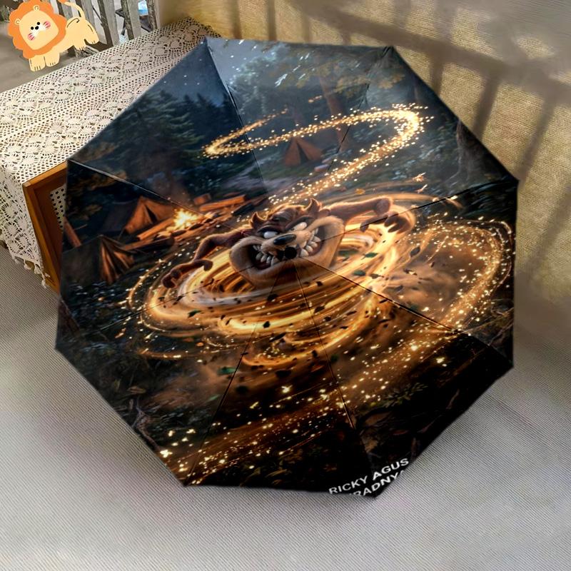 Canyon Monkey Sunset View Folding Umbrella Suitable For All Seasons Umbrella Three Folds Umbrella Gift