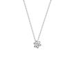 S925 Sterling Silver 18K Gold Ice Cream Flower Necklace with Rotating Lines Clavicle Chain