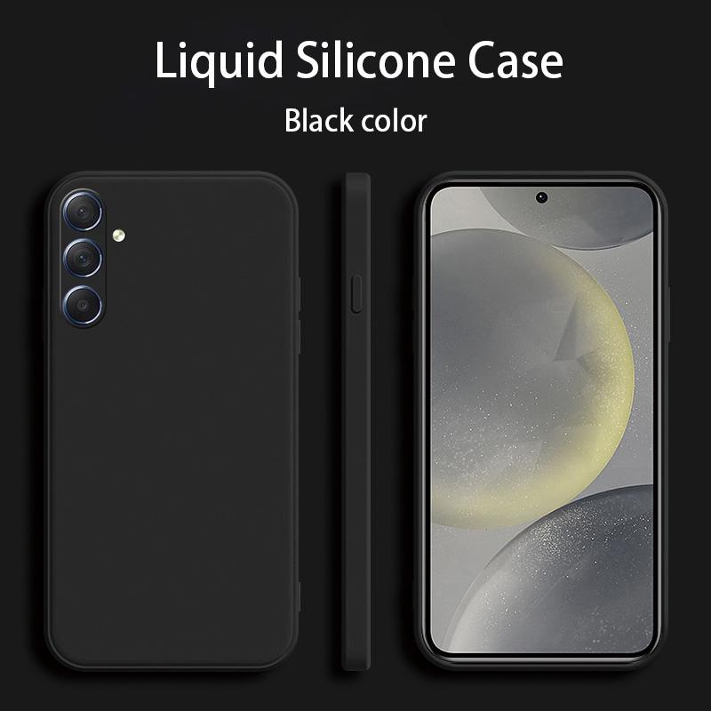 

Квадратный матовый силиконовый чехол для Samsung Galaxy A14 A24 A34 A54 A04 A04E A04S A05 A05S A15 A25 A35 A55 A06 A16 A26 A36 A56 Чехол A24 4G чёрный