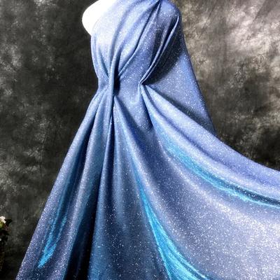 Parıltılı Elastik Degrade Payet Kumaş 100x150cm Akşam Parti Elbise Performans Giyim Arkaplan Parlak Saten Kendin Yap Dikiş