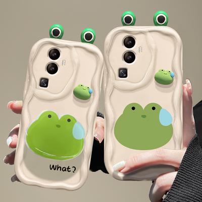 Applicabile A Custodia Per Cellulare Apple 14 Promax IPhone  15 Bambola Rana Tridimensionale Carina Divertente 13 Guscio Morbido In Silicone