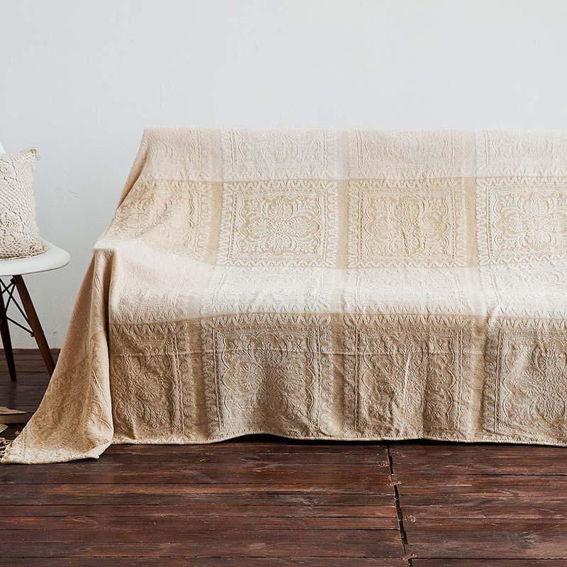 Nepal Style Chenille Yarn Woven Blanket: Multi-Functional Sofa Throw, Shawl, or Table Mat