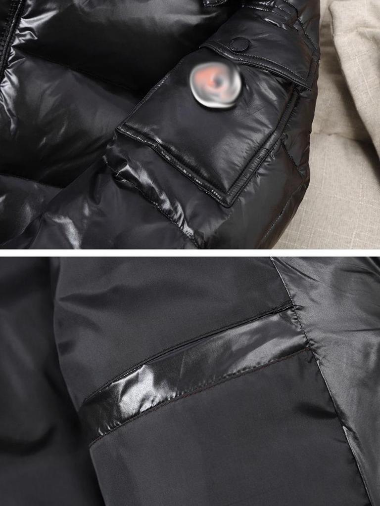 Pánská lesklá zimní bavlněná bunda – S kapucí, stylová a zateplená svrchní oděv