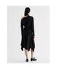 Anggae Unbalanced Satin Skirt Black