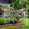 1 piece 2D flat acrylic dragonfly decoration - bright colored wings, 3D phantom design interior decoration
