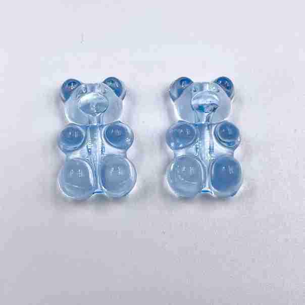 316 Multi-color Transparent Acrylic Bear Beads for DIY Hair Ties, Phone Chains, Bag Chains, and Accessories
